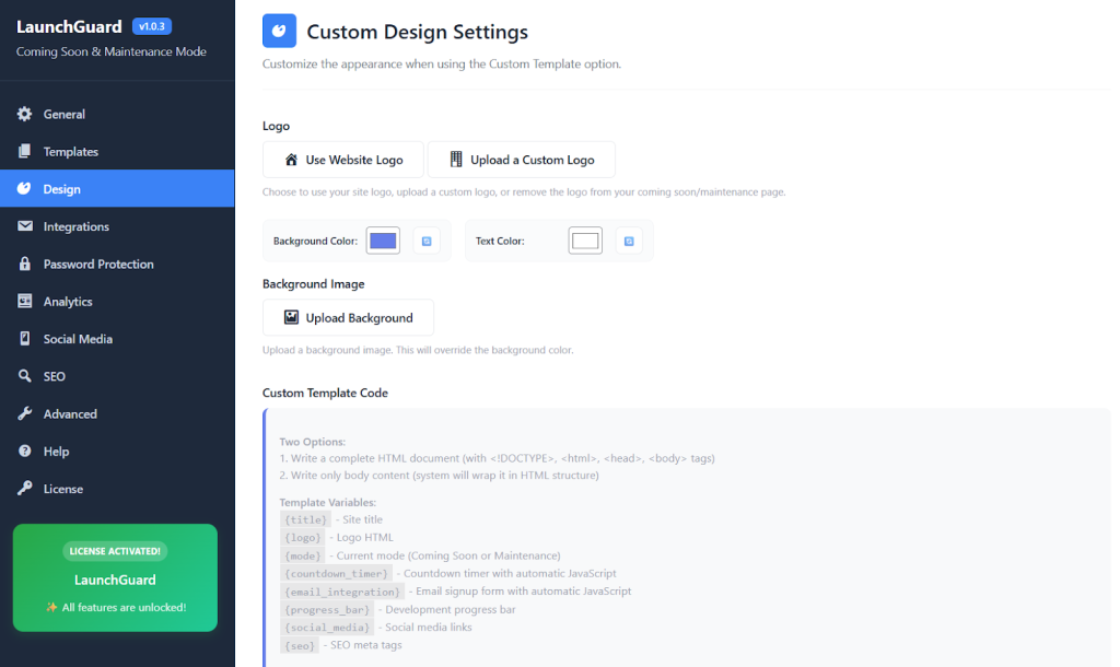 Custom Landing Page Templates
