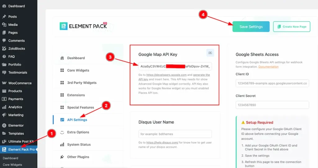 Set The Google Map API Key