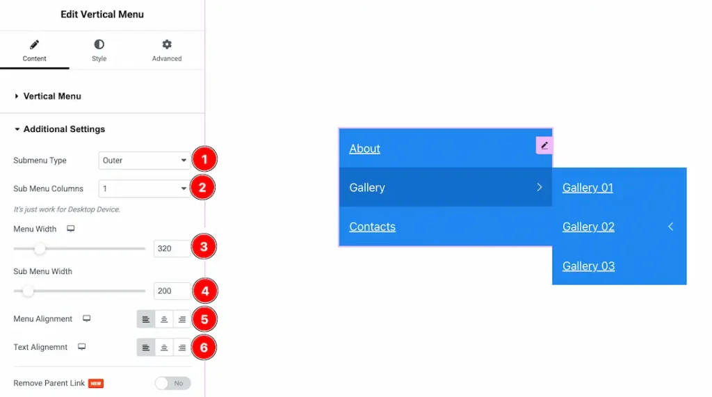 Additional Settings Section