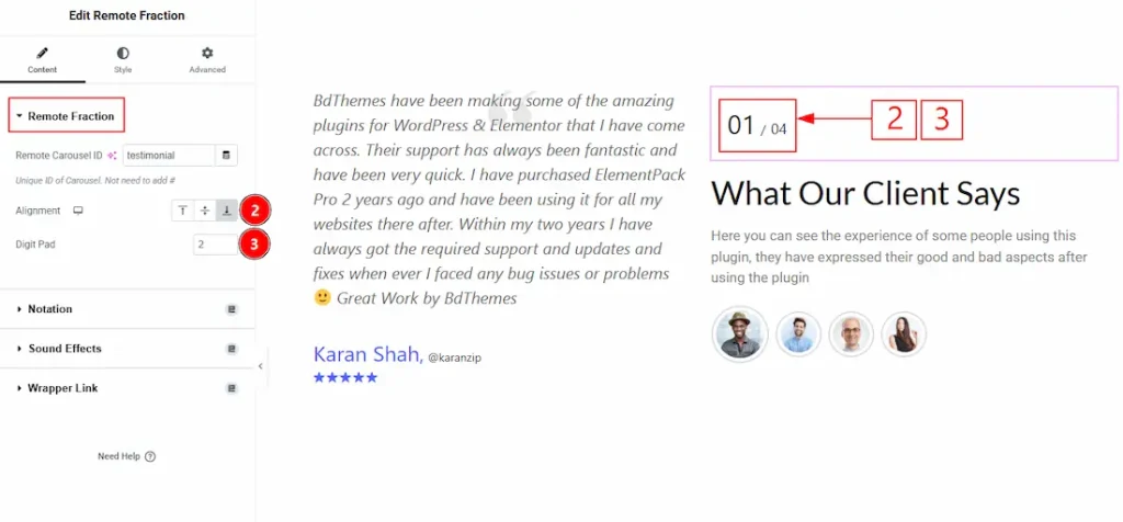 Remote Fraction Section