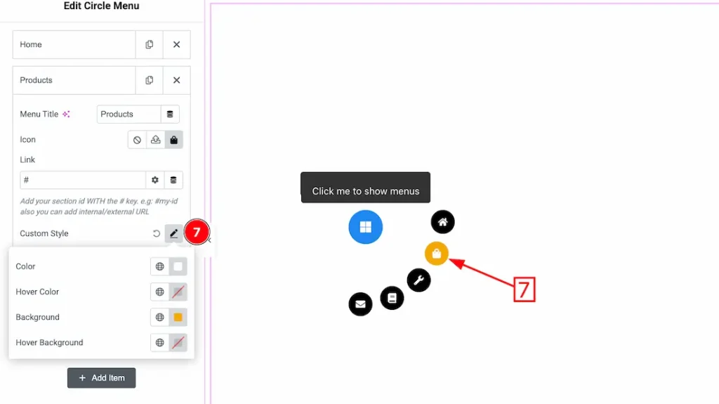 Circle Menu Item3 - BdThemes