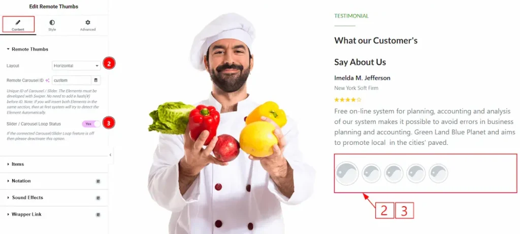 Remote Thumbs Section