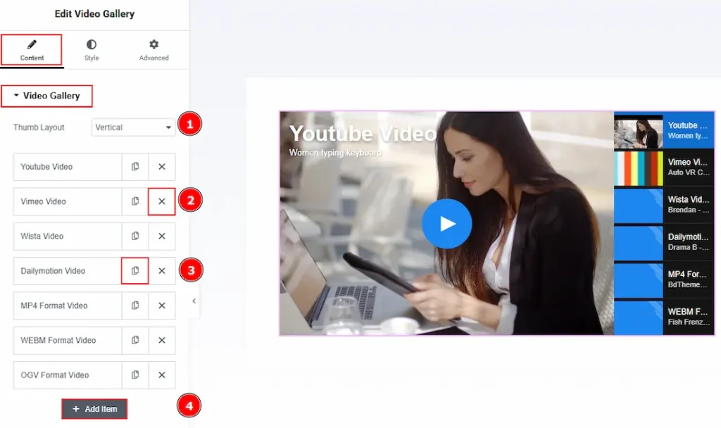 Video Gallery Section