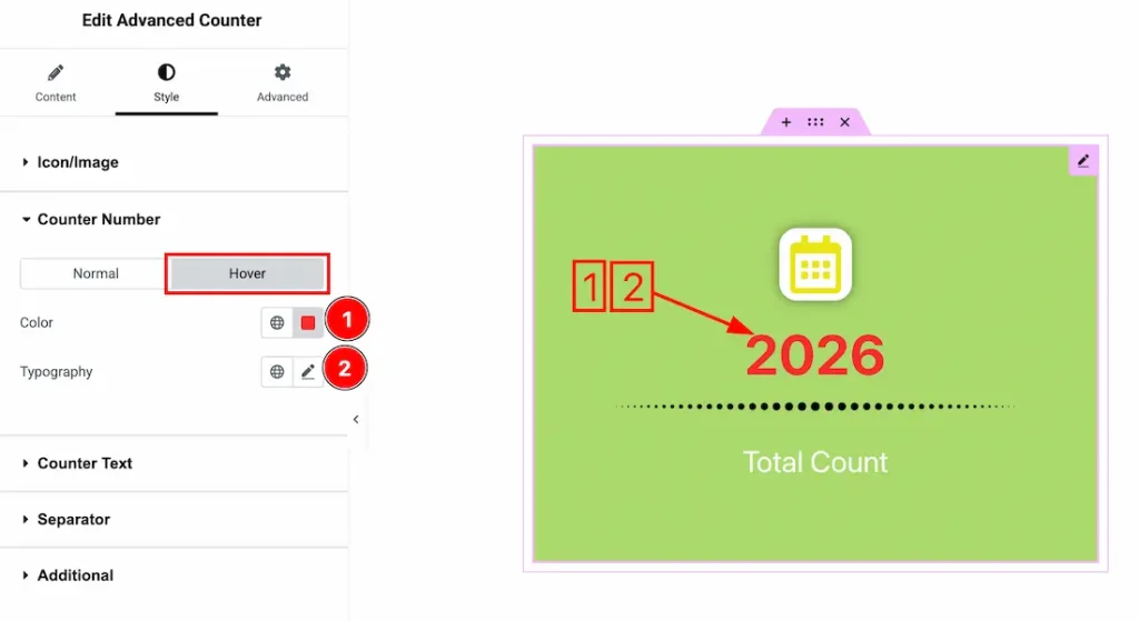 Counter Number Hover - BdThemes