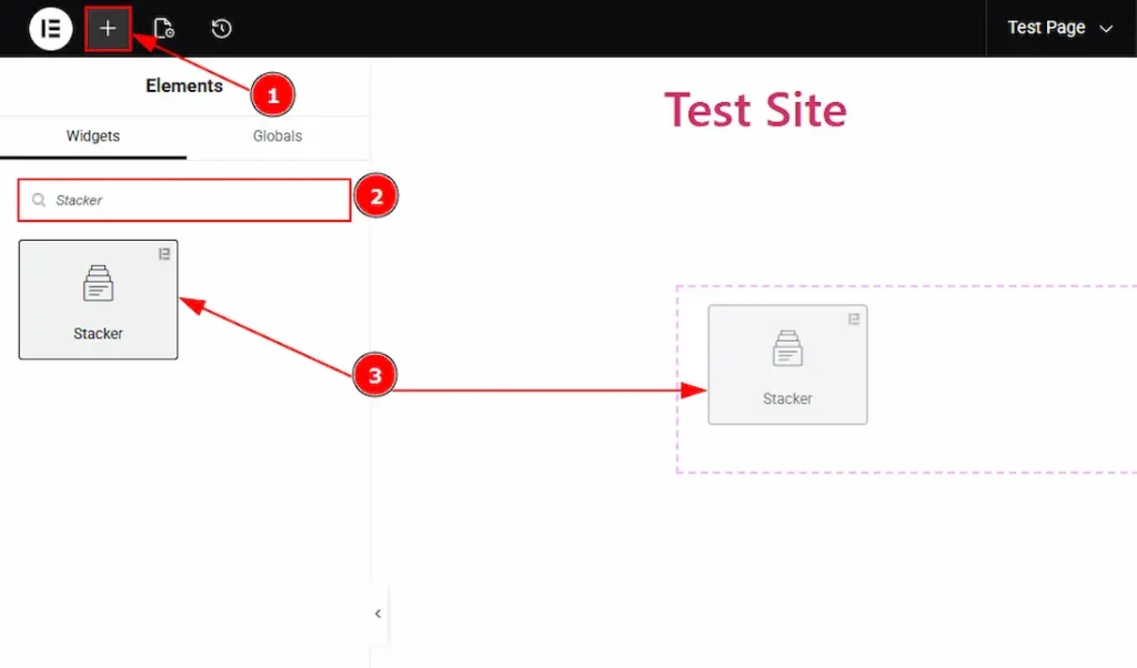Inserting The Stacker Widget