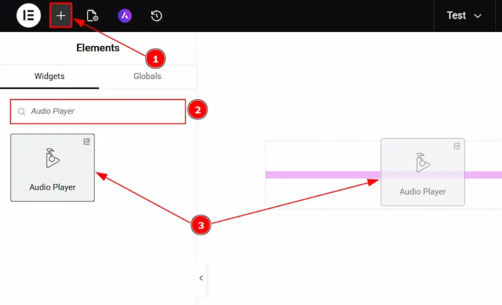 Inserting The Audio Player Widget