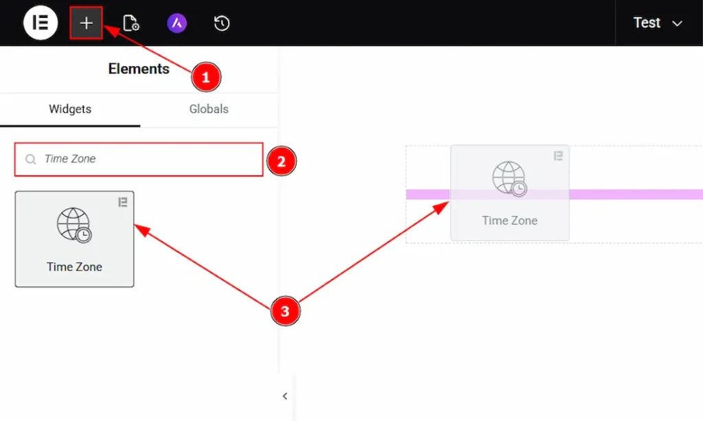 Inserting The Time Zone Widget