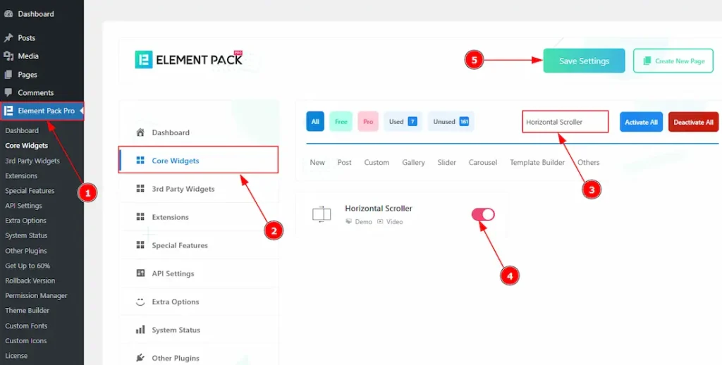 How to use the Horizontal Scroller Widget by Element Pack Pro