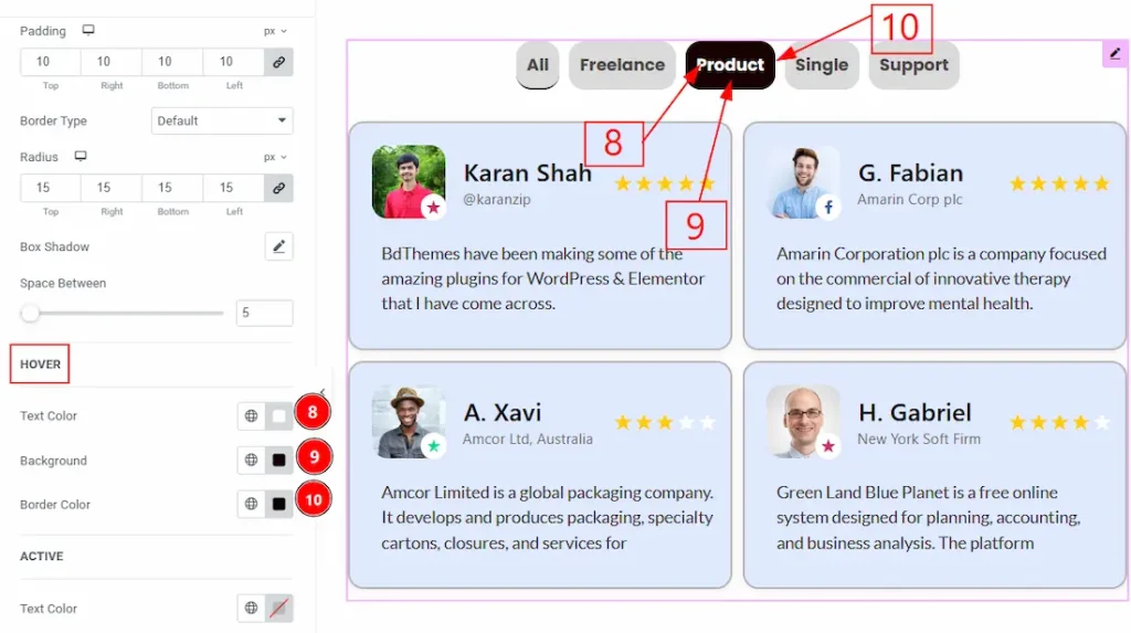 Filter Bar 04 Desktop Hover - BdThemes