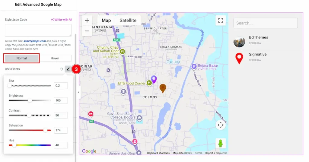 Gmap Style2 - BdThemes