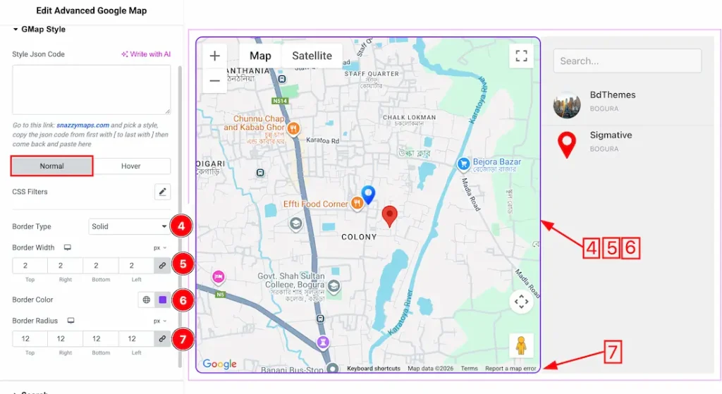 Gmap Style3 - BdThemes