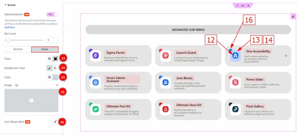 Icons Hover - BdThemes