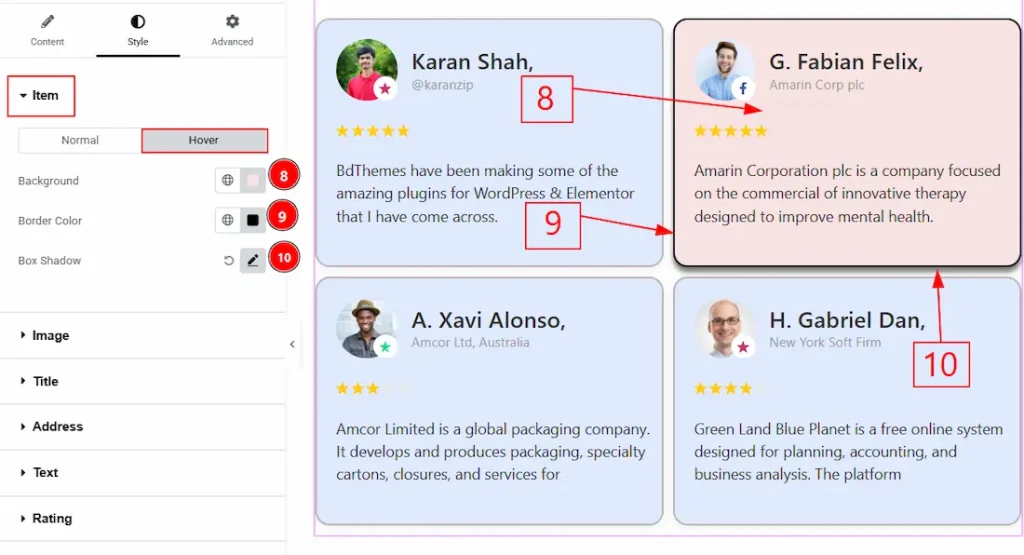 Item Hover - BdThemes