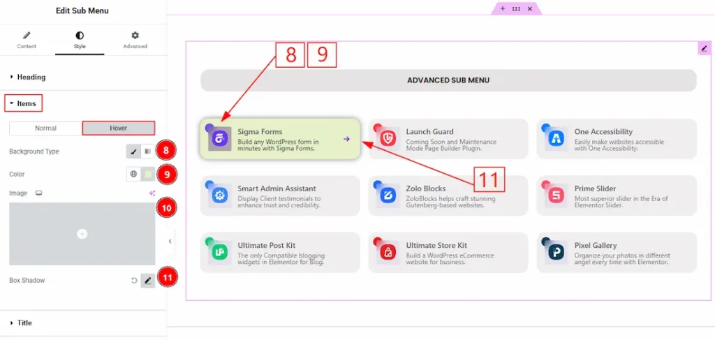 Items Hover - BdThemes