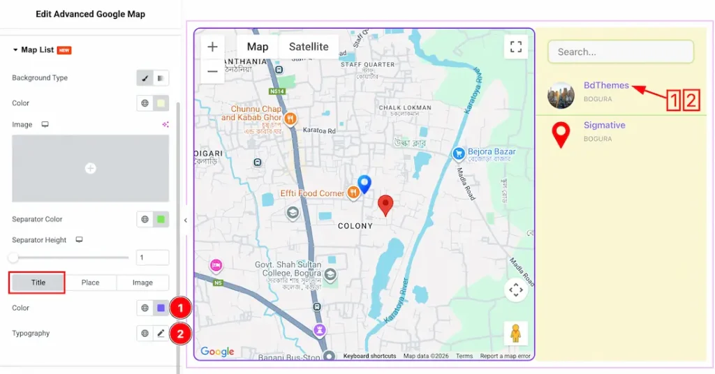 Map Title - BdThemes