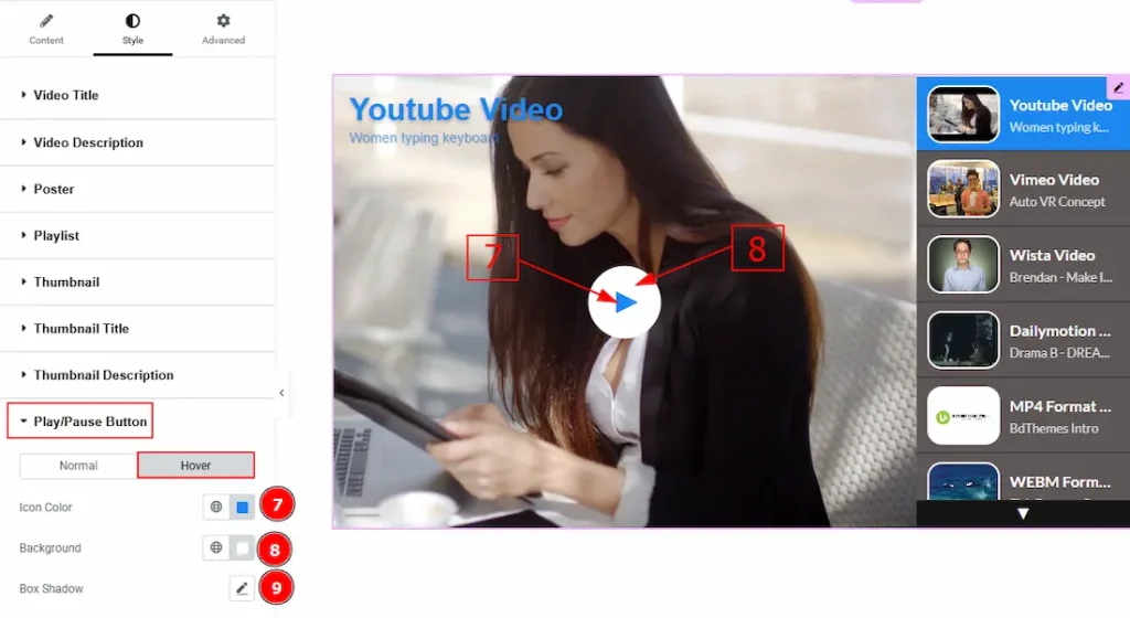Play Button Hover - BdThemes