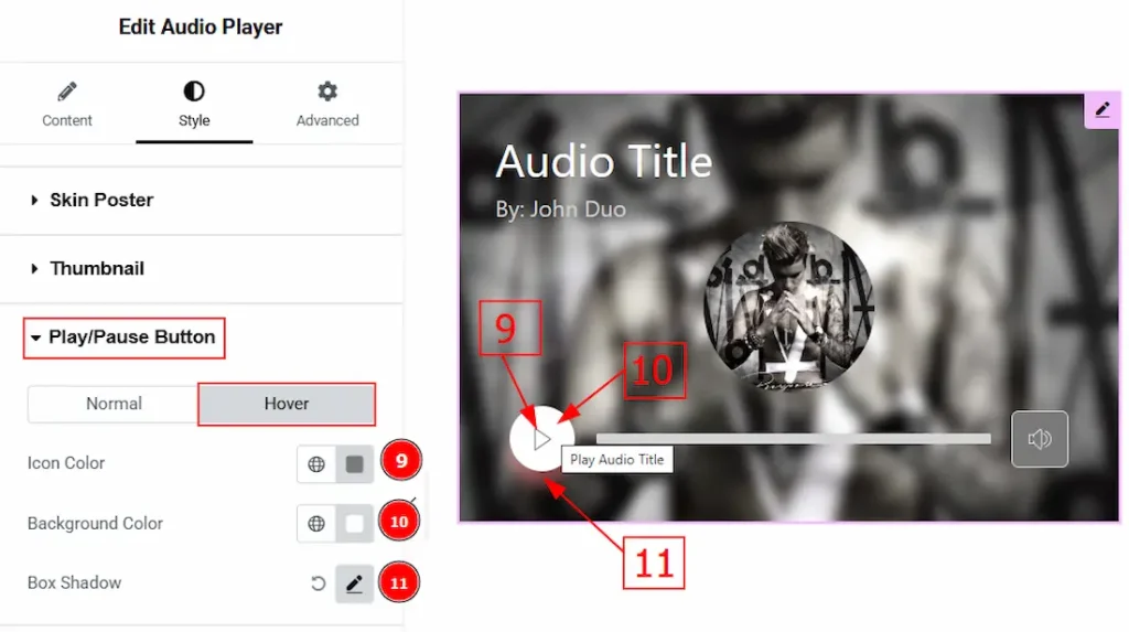 PlayPause Button Hover - BdThemes