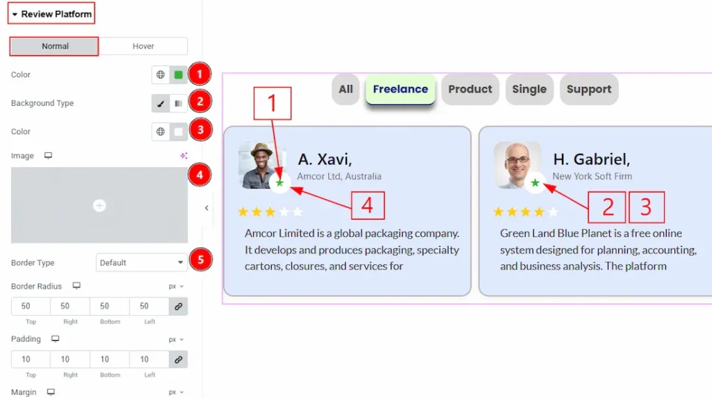 Review Platform Section