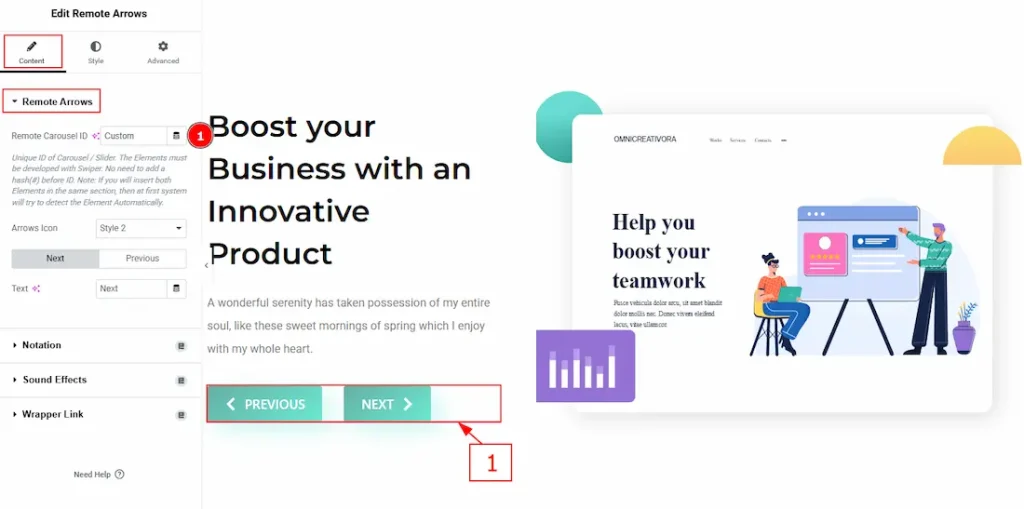 Set CSS ID for the Widget