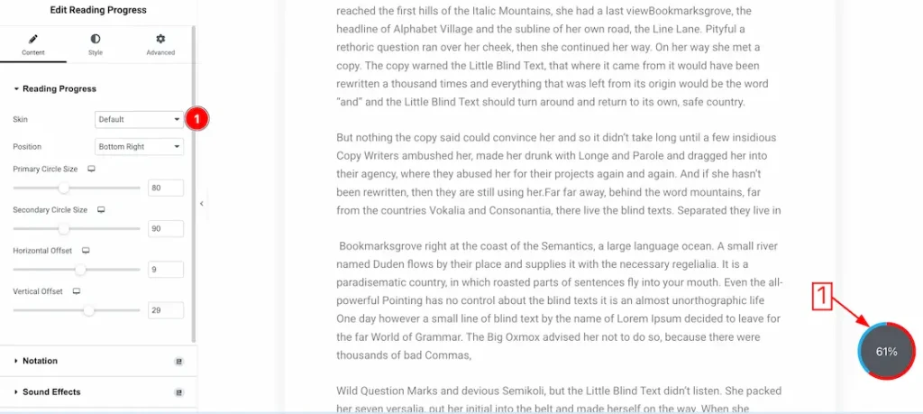 Reading Progress Section