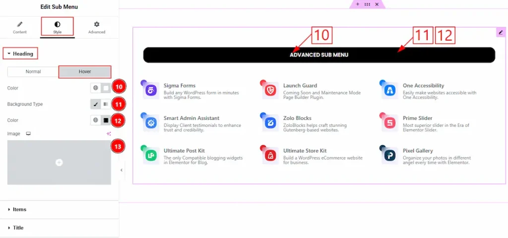 Style Heading Hover - BdThemes
