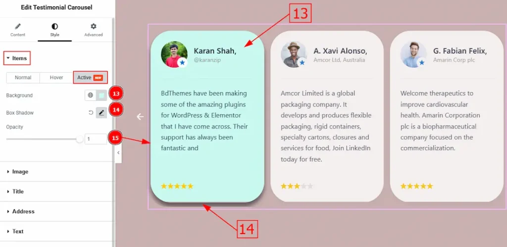 Style Items Active - BdThemes