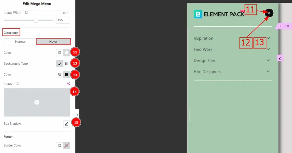 Style Offcanvas Choose Icon Hover - BdThemes