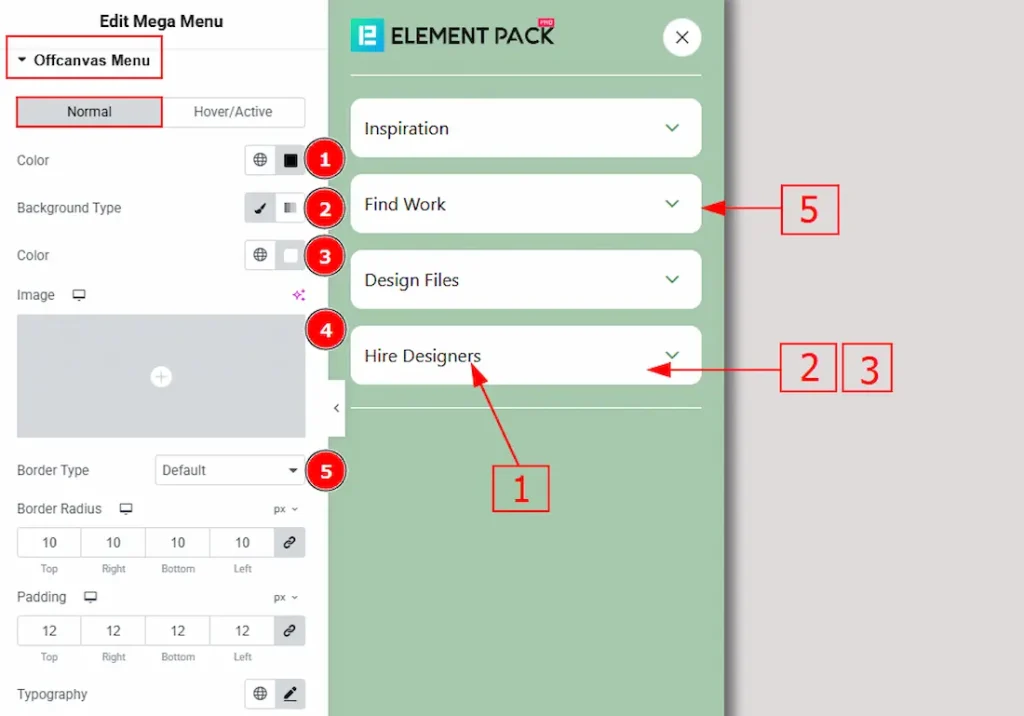 Offcanvas Menu Section