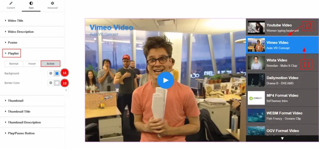 Style Playlist Active - BdThemes