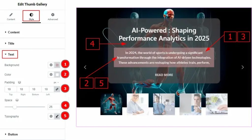 Style Text - BdThemes