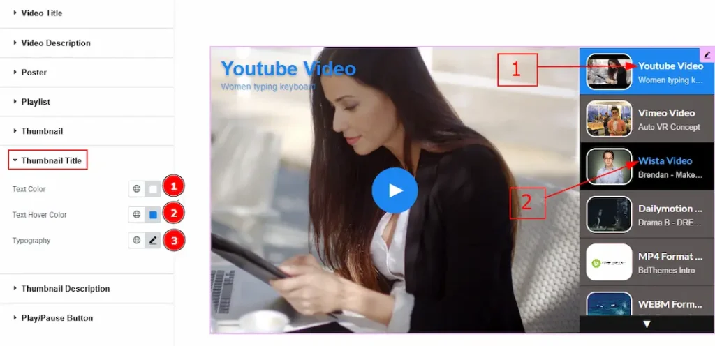 Thumbnail Title Section