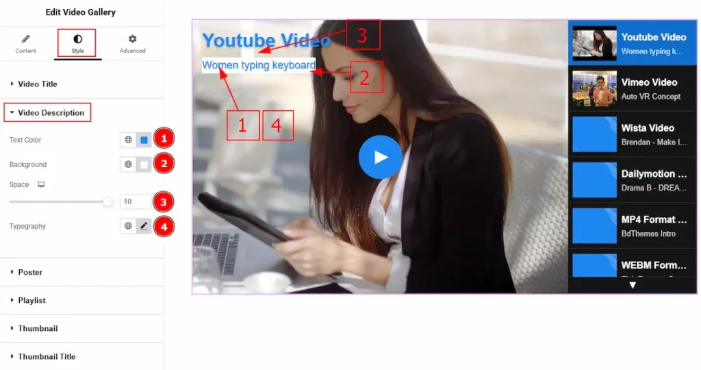 Video Description Section