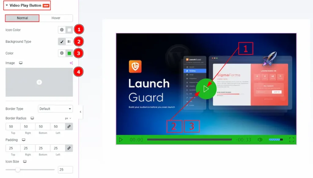 Video Play Button Section
