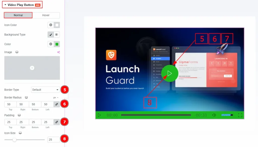 Style Video Play Button 02 - BdThemes