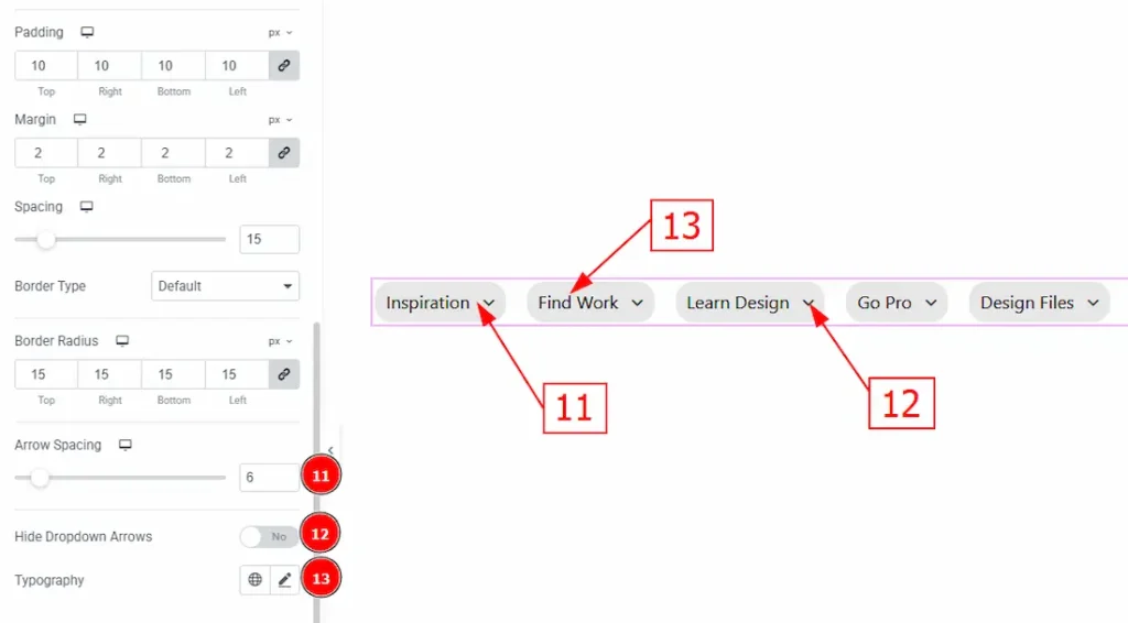 Style menu items Normal 03 - BdThemes