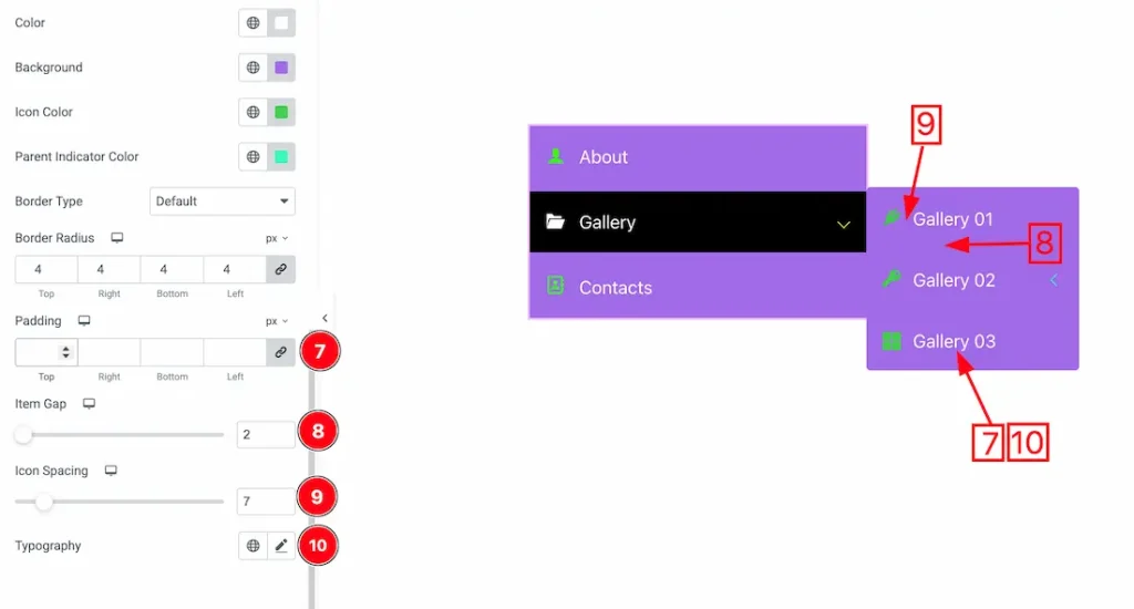 Sub Menu Normal 2 - BdThemes