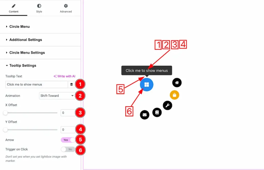 Tooltip Settings Section