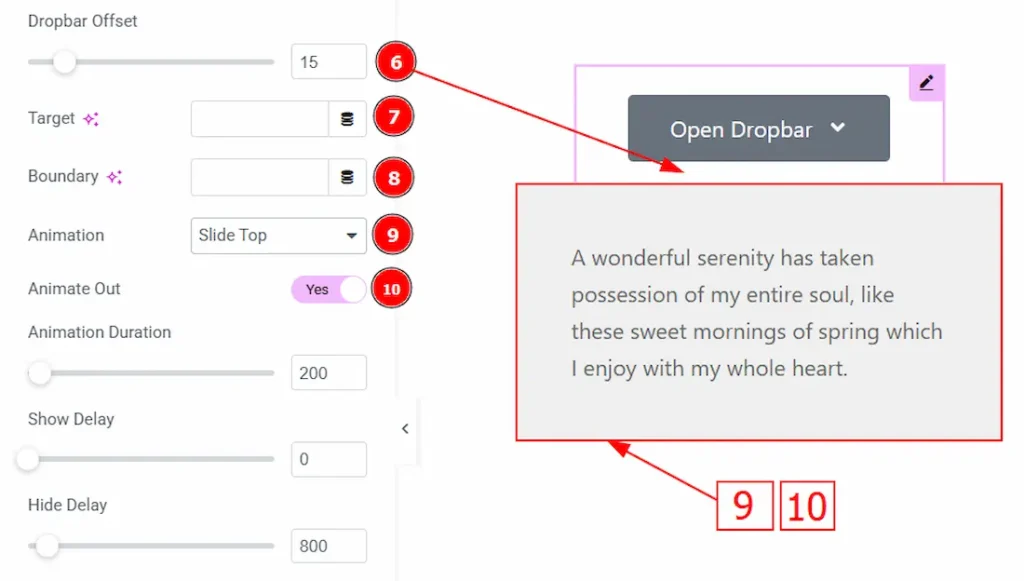 Content Dropbar Options 02 - BdThemes