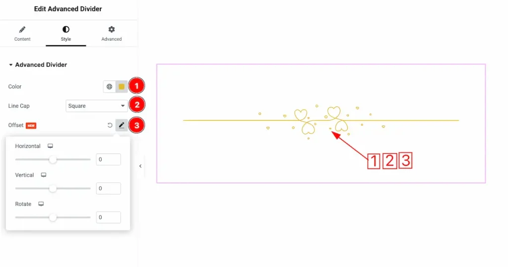 Advanced Divider Section