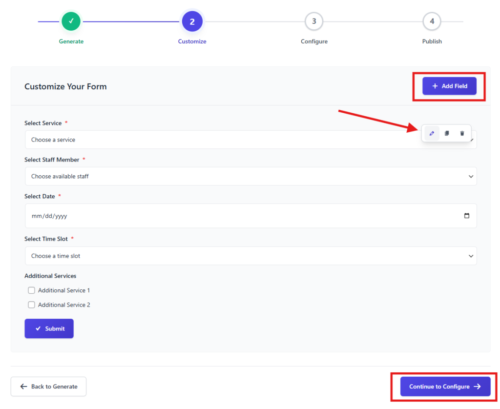 click the Continue to Configure button