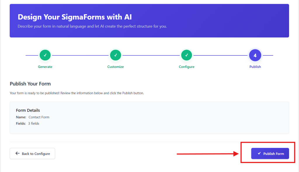 click the “Continue to Publish” button below