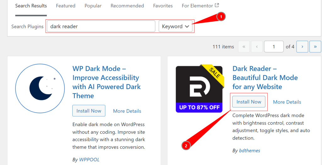 Click Install Now to download and install the plugin files