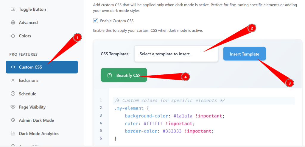 Add Custom CSS for Advanced Styling