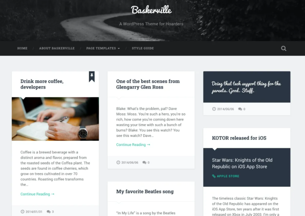Baskerville - Best WordPress Themes for Blogs