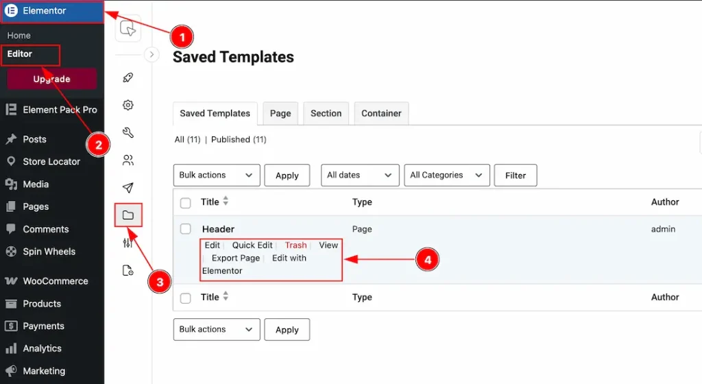 Visual preview of the Templates Tab