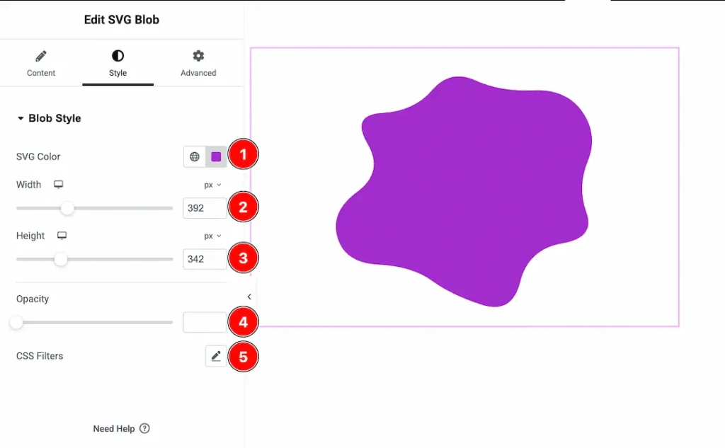 Blob Style for Color