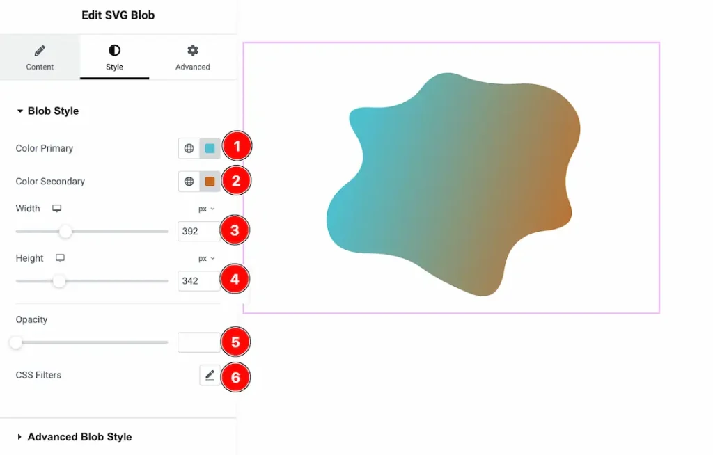 Blob Style for Gradient Color