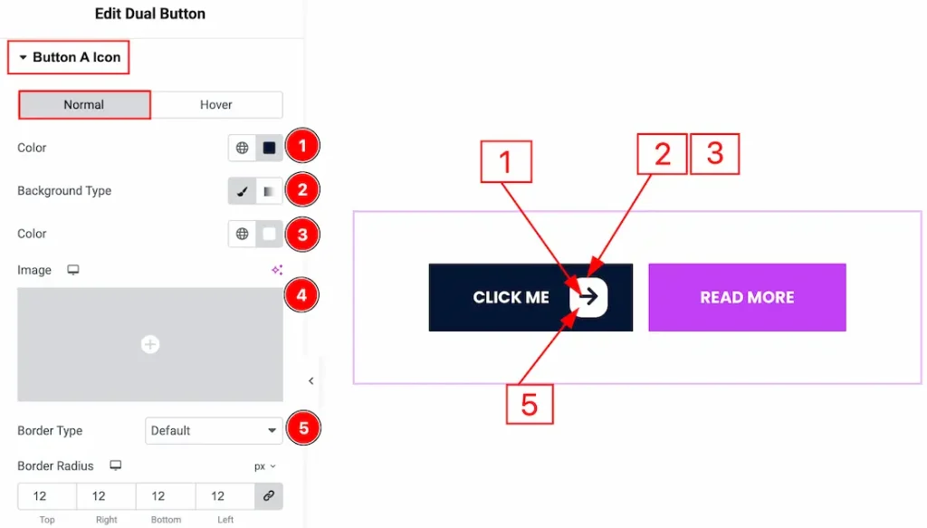 Button A Icon Section