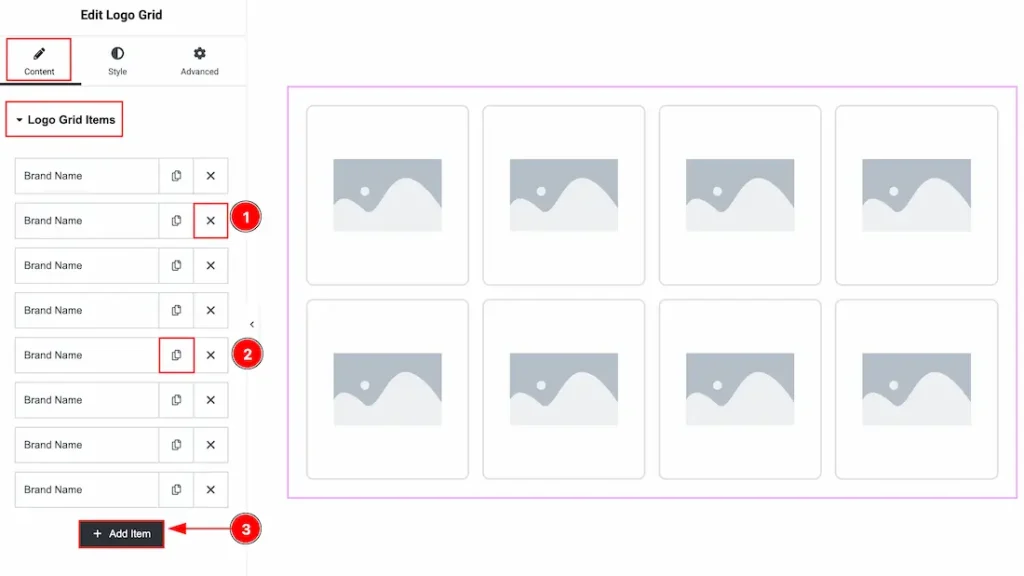 Logo Grid Items Section