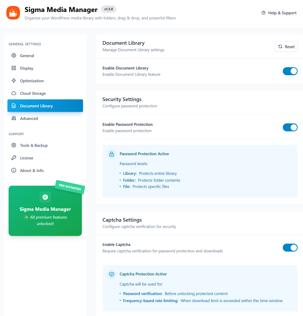 Document Library with Shortcode Embedding